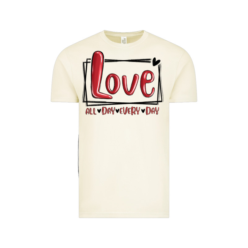 Love All Day Every Day Hearts Vintage Tee by MaliasSmallBusiness | Teevron