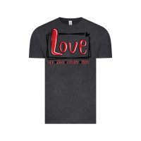 Vintage Black love all day every day hearts Vintage Tee - MaliasSmallBusiness