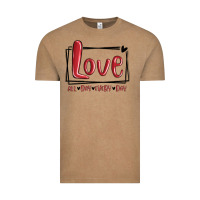 Vintage Coffee love all day every day hearts Vintage Tee - MaliasSmallBusiness