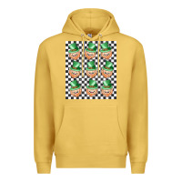 Antique Gold boujee checker board leprechaun Premium Hoodie - MaliasSmallBusiness