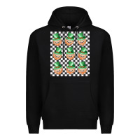 Black boujee checker board leprechaun Premium Hoodie - MaliasSmallBusiness