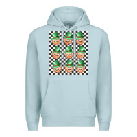 Blue Mist boujee checker board leprechaun Premium Hoodie - MaliasSmallBusiness
