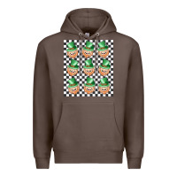 Coffee boujee checker board leprechaun Premium Hoodie - MaliasSmallBusiness