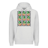 Dove Grey boujee checker board leprechaun Premium Hoodie - MaliasSmallBusiness