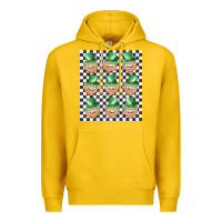 Lemon boujee checker board leprechaun Premium Hoodie - MaliasSmallBusiness