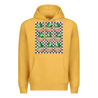 Mustard boujee checker board leprechaun Premium Hoodie - MaliasSmallBusiness