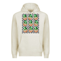 Oatmeal Heather boujee checker board leprechaun Premium Hoodie - MaliasSmallBusiness