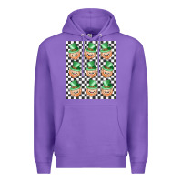 Purple boujee checker board leprechaun Premium Hoodie - MaliasSmallBusiness