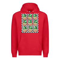 Red boujee checker board leprechaun Premium Hoodie - MaliasSmallBusiness