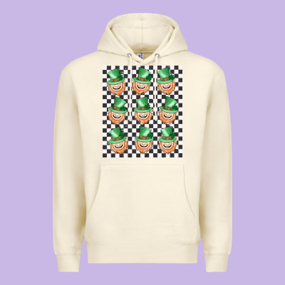 Boujee Checker Board Leprechaun Premium Hoodie Designed By Maliassmallbusiness