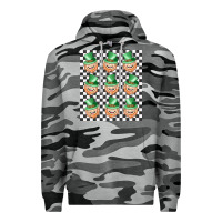 Slate Camo boujee checker board leprechaun Premium Hoodie - MaliasSmallBusiness
