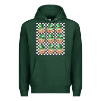 Sports Green boujee checker board leprechaun Premium Hoodie - MaliasSmallBusiness