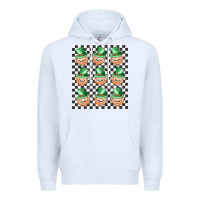 White boujee checker board leprechaun Premium Hoodie - MaliasSmallBusiness