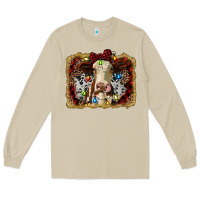 Mushroom heifer cow christmas western background Long Sleeve Tee - RanaPortraitStore