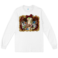 White heifer cow christmas western background Long Sleeve Tee - RanaPortraitStore