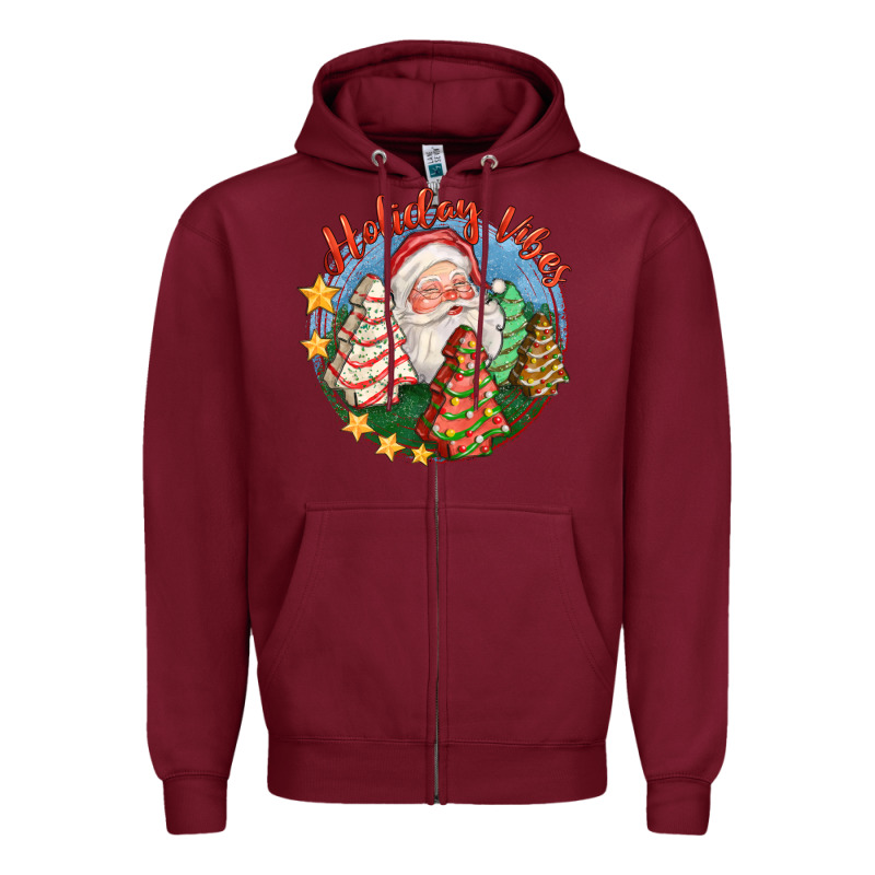 Holiday Vibes Zipper Hoodie by FaDigitalArtStudio | Teevron