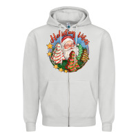 Dove Grey holiday vibes Zipper Hoodie - FaDigitalArtStudio