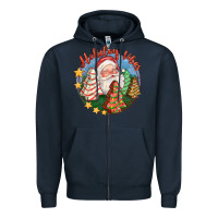 Navy holiday vibes Zipper Hoodie - FaDigitalArtStudio
