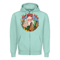 Seafoam holiday vibes Zipper Hoodie - FaDigitalArtStudio