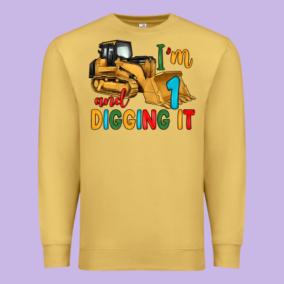 I'm 1 And Digging It Premium Sweatshirt Designed By Artiststas