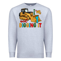 Heather Grey i'm 1 and digging it Premium Sweatshirt - Artiststas