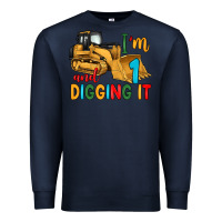 Navy i'm 1 and digging it Premium Sweatshirt - Artiststas