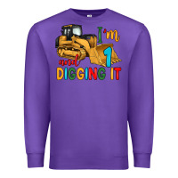 Purple i'm 1 and digging it Premium Sweatshirt - Artiststas