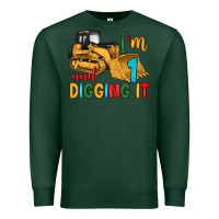 Sports Green i'm 1 and digging it Premium Sweatshirt - Artiststas