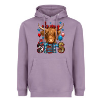 Lavender oh my stars 4th of july shaggy cow Heavyweight Hoodie - Jasminsmagicworld