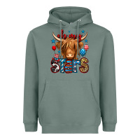 Sage oh my stars 4th of july shaggy cow Heavyweight Hoodie - Jasminsmagicworld