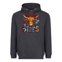 Smoke oh my stars 4th of july shaggy cow Heavyweight Hoodie - Jasminsmagicworld