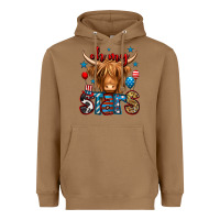 Toasted Coconut oh my stars 4th of july shaggy cow Heavyweight Hoodie - Jasminsmagicworld