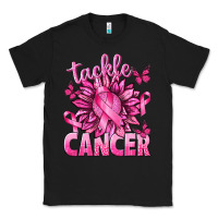 Black Tackle Cancer with Sunflower Classic Tee - texasbilliewilder
