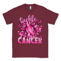 Burgundy Tackle Cancer with Sunflower Classic Tee - texasbilliewilder