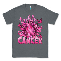 Charcoal Heather Tackle Cancer with Sunflower Classic Tee - texasbilliewilder