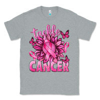 Heather Grey Tackle Cancer with Sunflower Classic Tee - texasbilliewilder