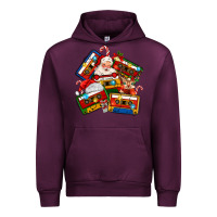Mauve Wine christmas cassette tapes Urban Hoodie - MaliasSmallBusiness