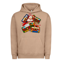 Pigment Burro christmas cassette tapes Urban Hoodie - MaliasSmallBusiness