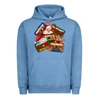 Pigment Pebble Blue christmas cassette tapes Urban Hoodie - MaliasSmallBusiness