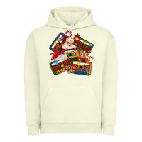 Pigment Pistachio christmas cassette tapes Urban Hoodie - MaliasSmallBusiness