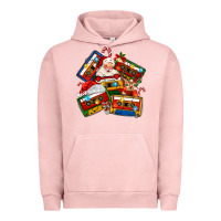 Pigment Salmon christmas cassette tapes Urban Hoodie - MaliasSmallBusiness