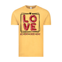 Vintage Mustard love all day every day Vintage Tee - MaliasSmallBusiness