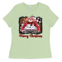 Matcha merry christmas truck snowman Ladies Tee - BarkalooDesign