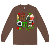 Chestnut mama soccer with popcorn Long Sleeve Tee - texasbilliewilder