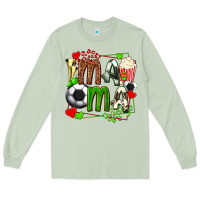 Matcha mama soccer with popcorn Long Sleeve Tee - texasbilliewilder