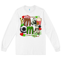 White mama soccer with popcorn Long Sleeve Tee - texasbilliewilder