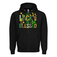 Black Not lucky just blessed st. patricks day Zipper Hoodie - Neo Western
