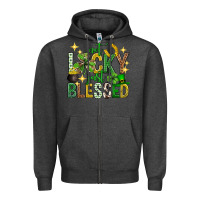 Charcoal Heather Not lucky just blessed st. patricks day Zipper Hoodie - Neo Western