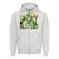 Dove Grey Not lucky just blessed st. patricks day Zipper Hoodie - Neo Western