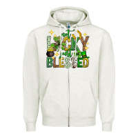 Oatmeal Heather Not lucky just blessed st. patricks day Zipper Hoodie - Neo Western